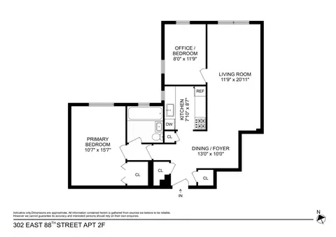 302 E 88th St #2F, New York, NY 10128