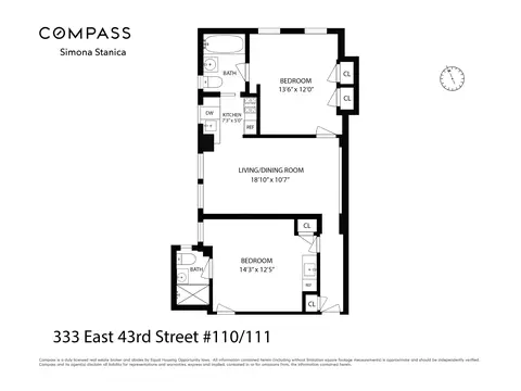 333 E 43rd St #110/111, New York, NY 10017
