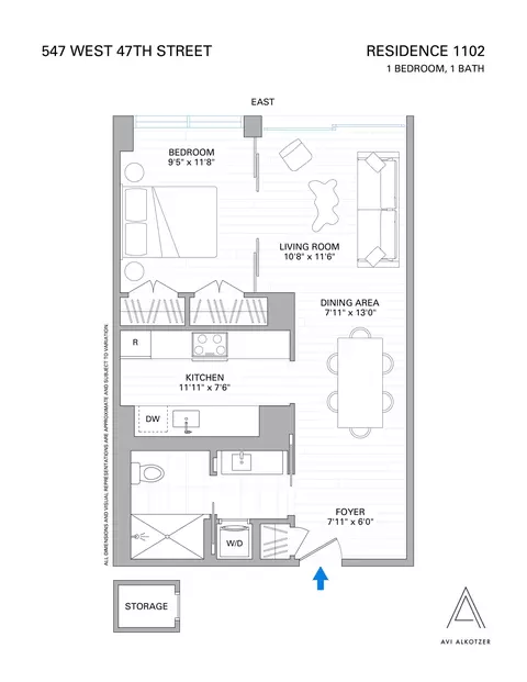 547 W 47th St #1102, New York, NY 10036