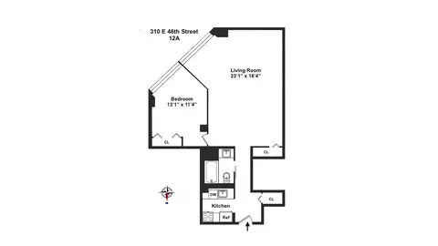 310 E 46th St #12A, New York, NY 10017