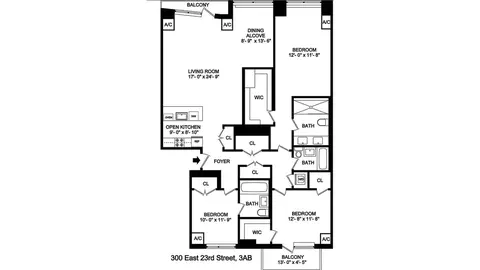 300 E 23rd St #3AB, New York, NY 10010