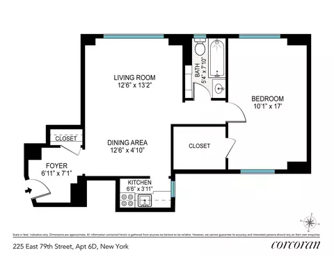 225 E 79th St #6D, New York, NY 10075