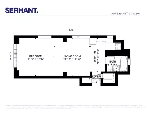 320 E 42nd St #2301, New York, NY 10017