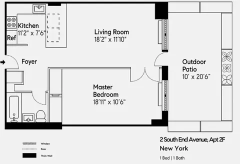 2 S End Ave #2F, New York, NY 10280