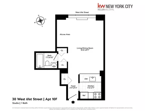 30 W 61st St #10F, New York, NY 10023