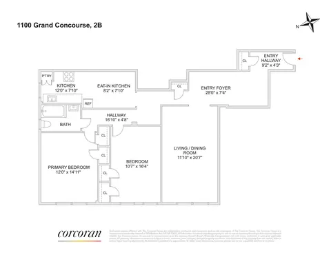 1100 Grand Concourse #2B, Bronx, NY 10456