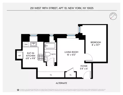 251 W 98th St #DD, New York, NY 10025