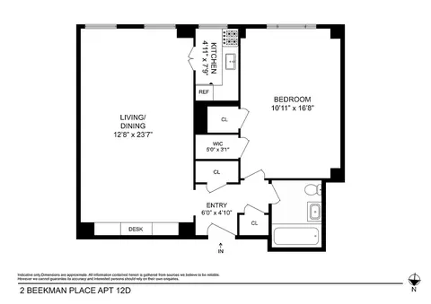 2 Beekman Pl #12D, New York, NY 10022