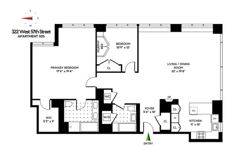 322 W 57th St #50S, New York, NY 10019