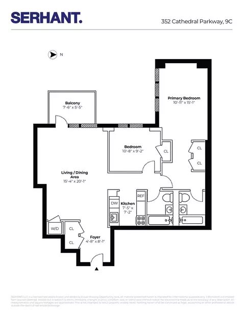 352 Cathedral Pkwy #9C, New York, NY 10025