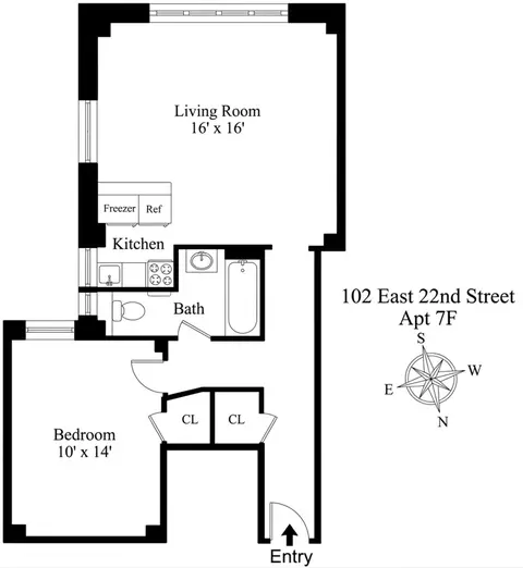 102 E 22nd St #7F, New York, NY 10010