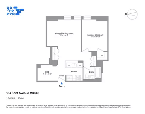 184 Kent Ave #D419, Brooklyn, NY 11249