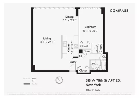 315 W 70th St #2D, New York, NY 10023