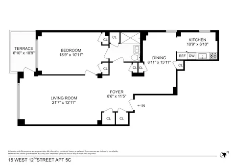 15 W 12th St #5C, New York, NY 10011