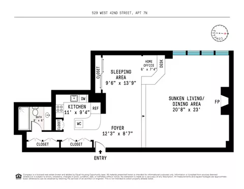 529 W 42nd St #7N, New York, NY 10036