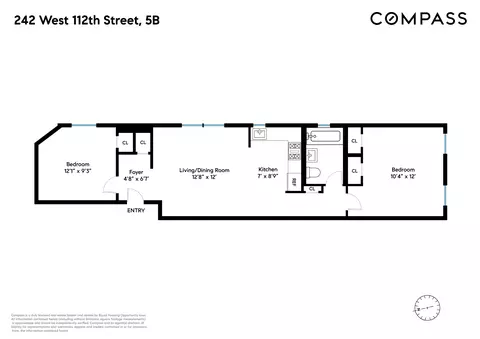 242 W 112th St #5B, New York, NY 10026
