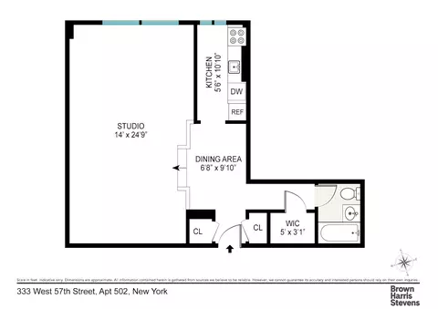 333 W 57th St #502, New York, NY 10019
