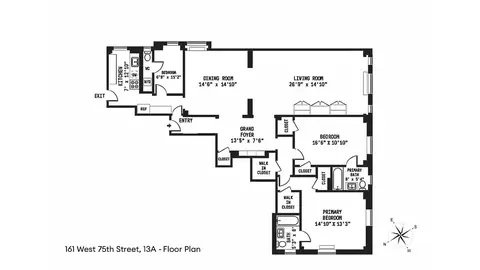 161 W 75th St #13A, New York, NY 10023