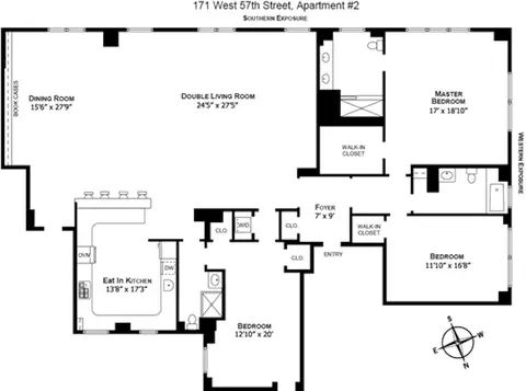 171 W 57th St #2B, New York, NY 10019