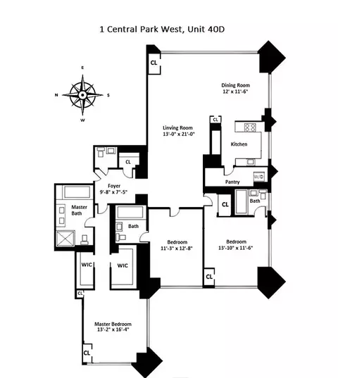 1 Central Park W #40D, New York, NY 10023