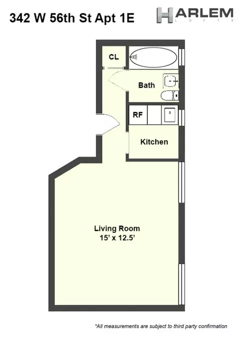 342 W 56th St #1E, New York, NY 10019