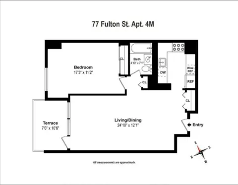 77 Fulton St #4M, New York, NY 10038