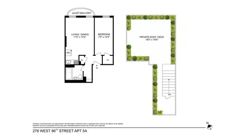 278 W 86th St #5A, New York, NY 10024
