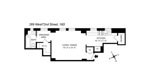 269 W 72nd St #16D, New York, NY 10023