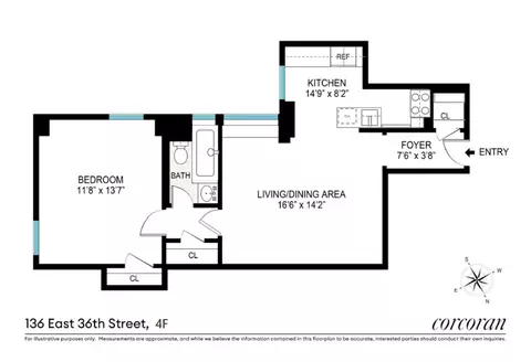 136 E 36th St #4F, New York, NY 10016