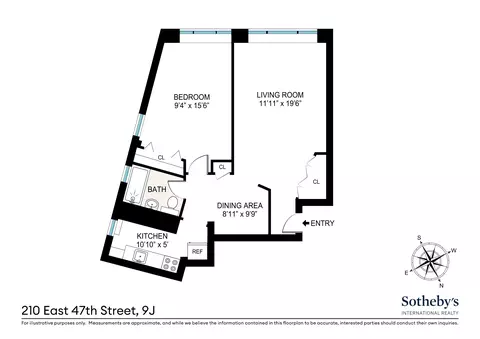 210 E 47th St #9J, New York, NY 10017