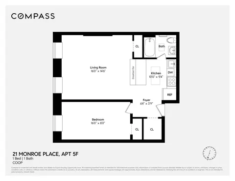 21 Monroe Pl #5F, Brooklyn, NY 11201