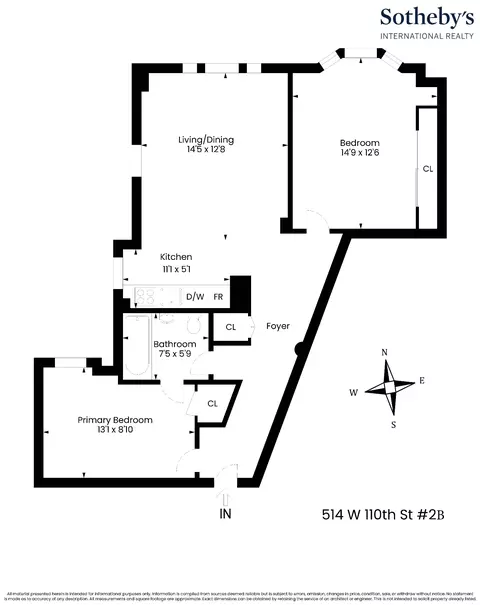 514 W 110th St #2B, New York, NY 10025