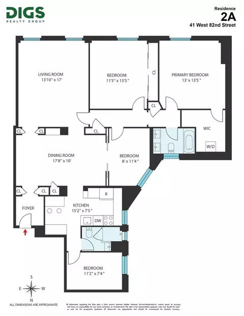 41 W 82nd St #2A, New York, NY 10024