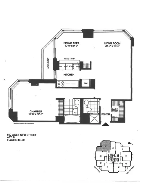 500 W 43rd St #21-B, New York, NY 10036