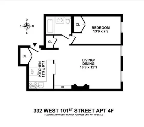 332 W 101st St #4F, New York, NY 10025