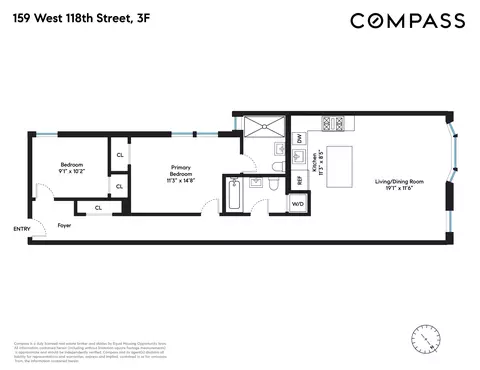 159 W 118th St #3F, New York, NY 10026