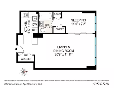 2 Charlton St #10D, New York, NY 10014