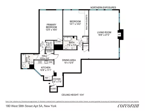 180 W 58th St #5A, New York, NY 10019
