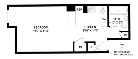 417 E 78th St #2C, New York, NY 10075