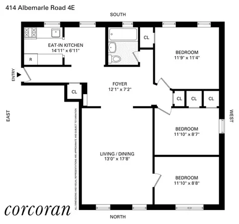 414 Albemarle Rd #2E, Brooklyn, NY 11218