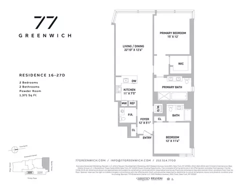 77 Greenwich St #25-D, New York, NY 10006