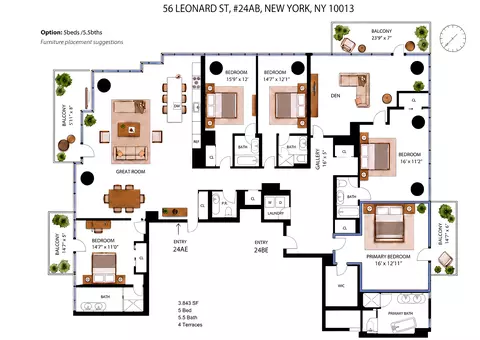56 Leonard St #24AB EAST, New York, NY 10013
