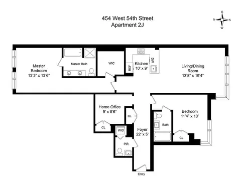 454 W 54th St #2J, New York, NY 10019