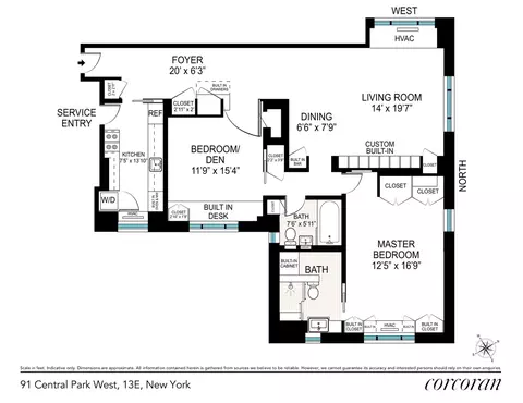 91 Central Park W #13E, New York, NY 10023
