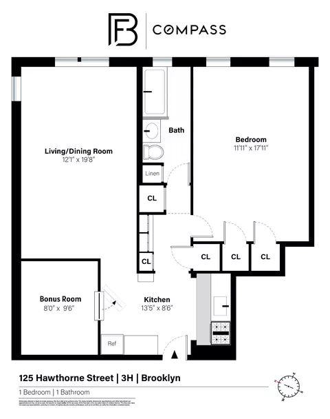 125 Hawthorne St #3H, Brooklyn, NY 11225