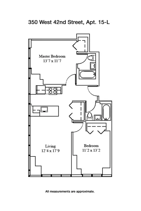 350 W 42nd St #15L, New York, NY 10036