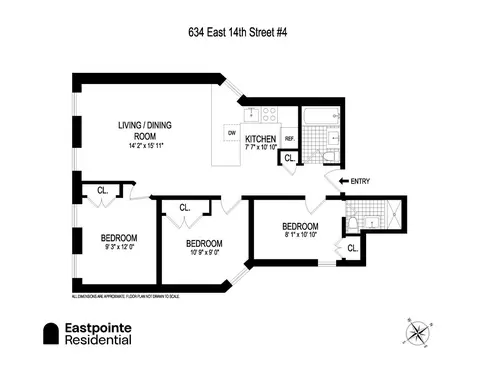 634 E 14th St #4, New York, NY 10009