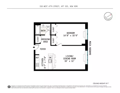 516 W 47th St #S3E, New York, NY 10036