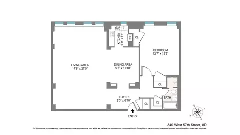 340 W 57th St #8D, New York, NY 10019