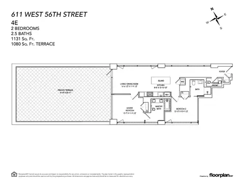 611 W 56th St #4-E, New York, NY 10019